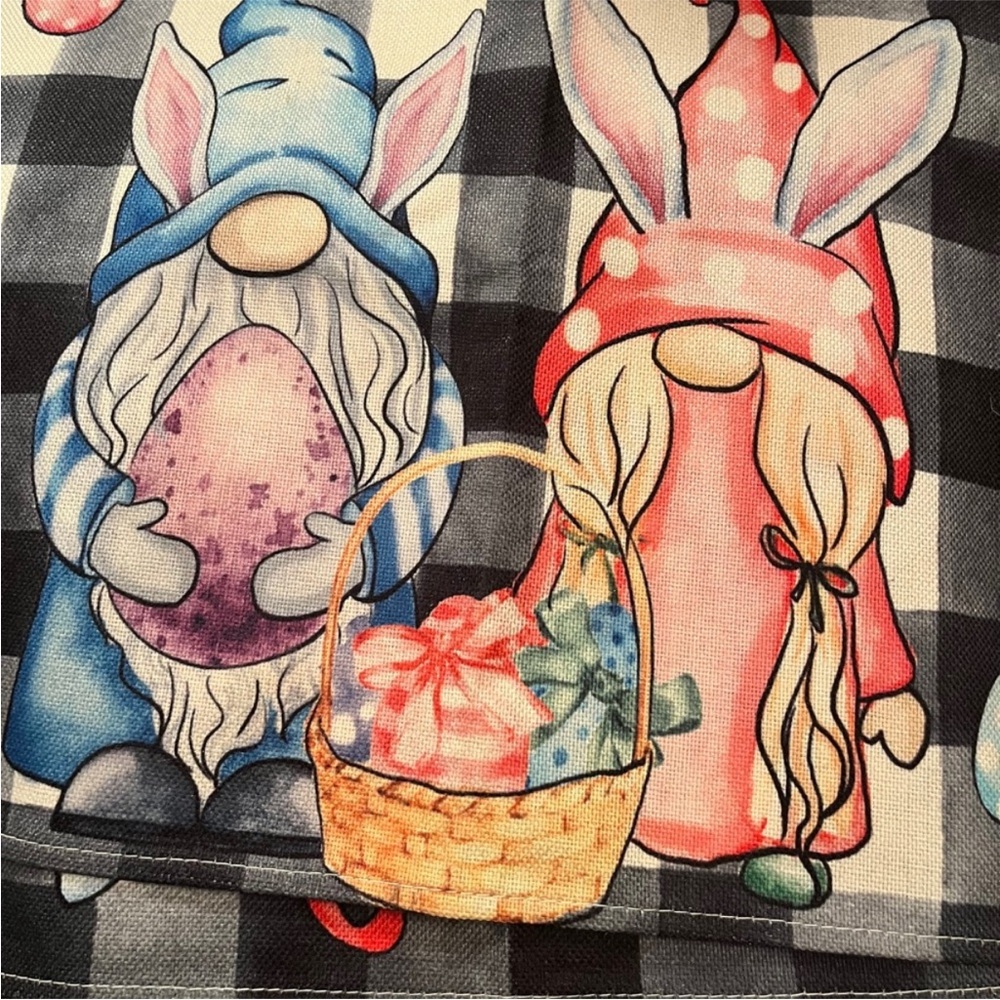 Easter Gnome Checkered Placemats - Picture 3 of 8